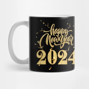 Happy New Year 2024 Confetti New Years Eve Mug